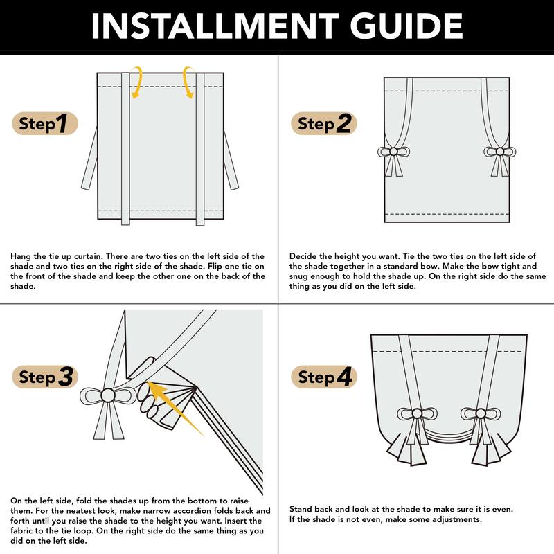 Deconovo Tie up Sheer Curtains Embroidery Pattern Shades