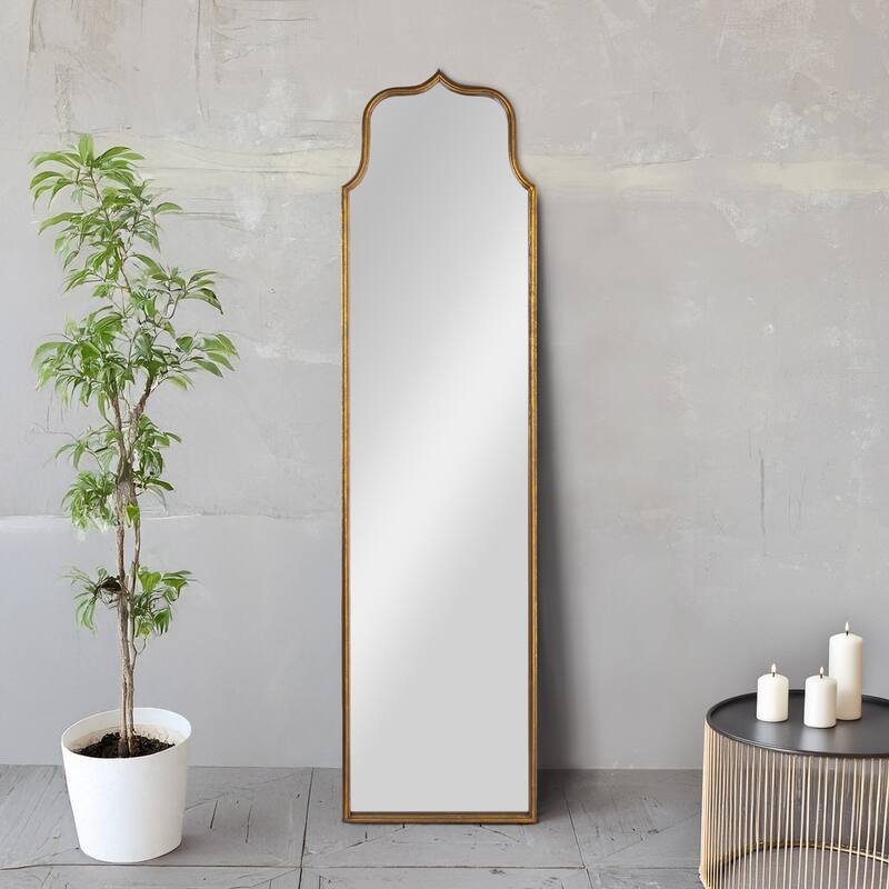 Arched Metal Framed Wall Mirror