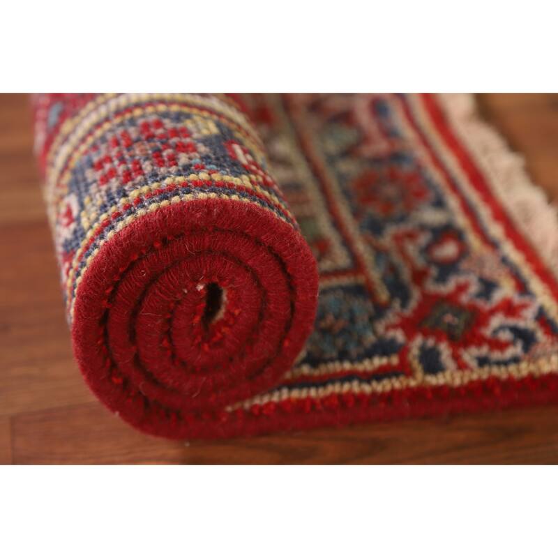 Traditional Red Heriz Serapi Foyer Area Rug Hand-knotted Wool Carpet - 2'0"x 3'0"