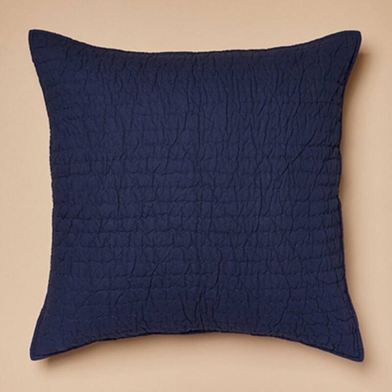 Cottage Home Brighton Navy Blue Cotton Single Quilt or Pillow Sham