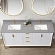 preview thumbnail 49 of 98, Malaga Composite Stone Vanity Top with White Rectangular Sink