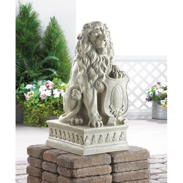 Shop Mojestic Outdoor Ivory Lion Sculpture Overstock 31291184