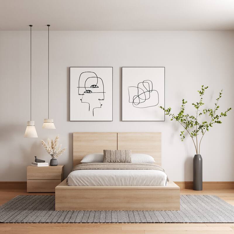 James 3-Piece Bedroom Set with Bed, Headboard, and Nightstand