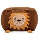 preview thumbnail 9 of 94, Animal Bean Bag Chair for Kids, Soft Cozy Animal Chair for Bedrooms Large - 24 inch - Brown Lion