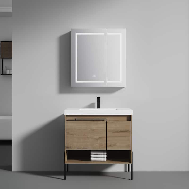 Blossom Turin 36 Inch Freestanding Bathroom Vanity with Acrylic Sink
