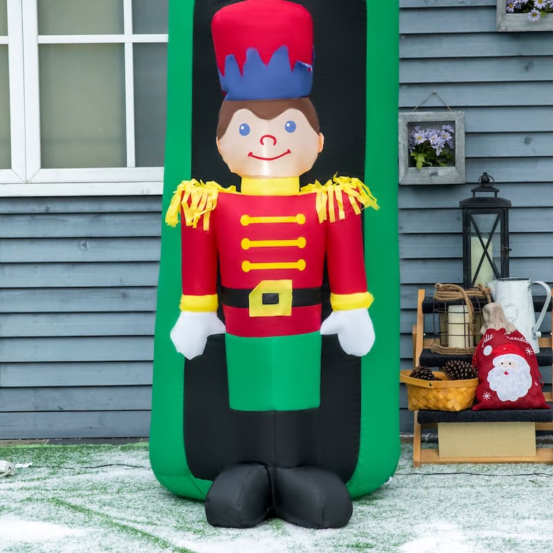 Outsunny 11.5 ft Christmas Inflatable Archway with 2 Nutcrackers
