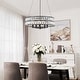 preview thumbnail 18 of 34, 5-Light Candlestick Hanging Linear Chandelier Lighting Crystal Island Chandelier Fixture for Kitchen Island