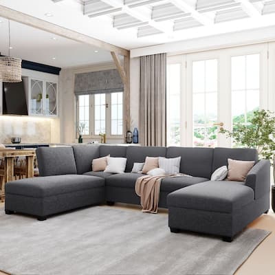 Modern U Shaped Oversized Chaise Sofa