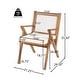 preview thumbnail 2 of 7, Roomfitters Outdoor Expandable Dining Set 7 Piece Acacia Wood Table Rope Woven Chairs, 71-95 Inch, Teak Grey
