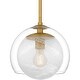 preview thumbnail 5 of 6, Eslinger 1-Light Brushed Gold Mini Pendant