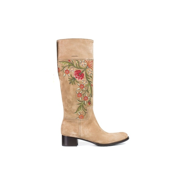 beige suede boots women's