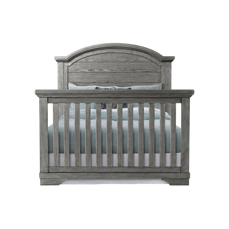 Foundry 56" Wide Arch Top Convertible Crib, Brushed Pewter