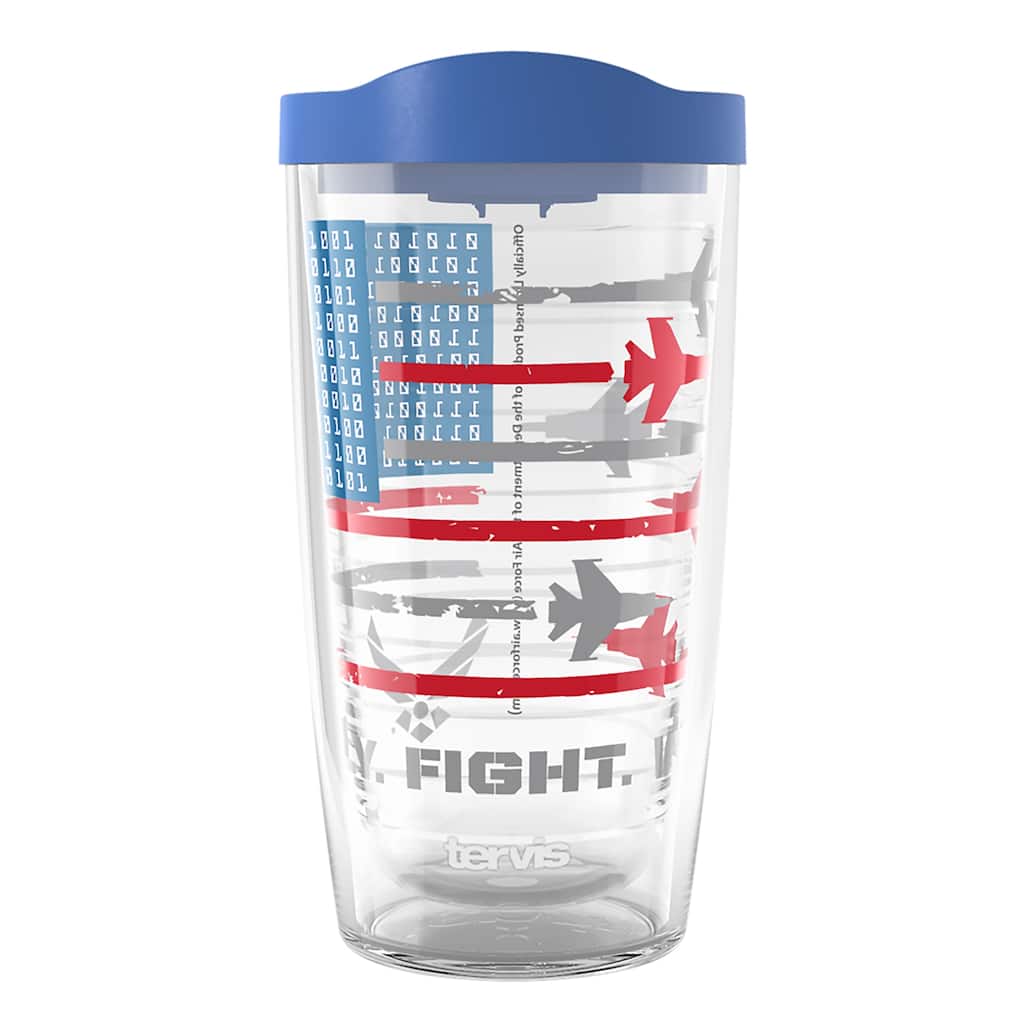 Tervis Air Force Fly Fight Win Made in USA Double Walled Insulated Travel Tumbler, Classic
