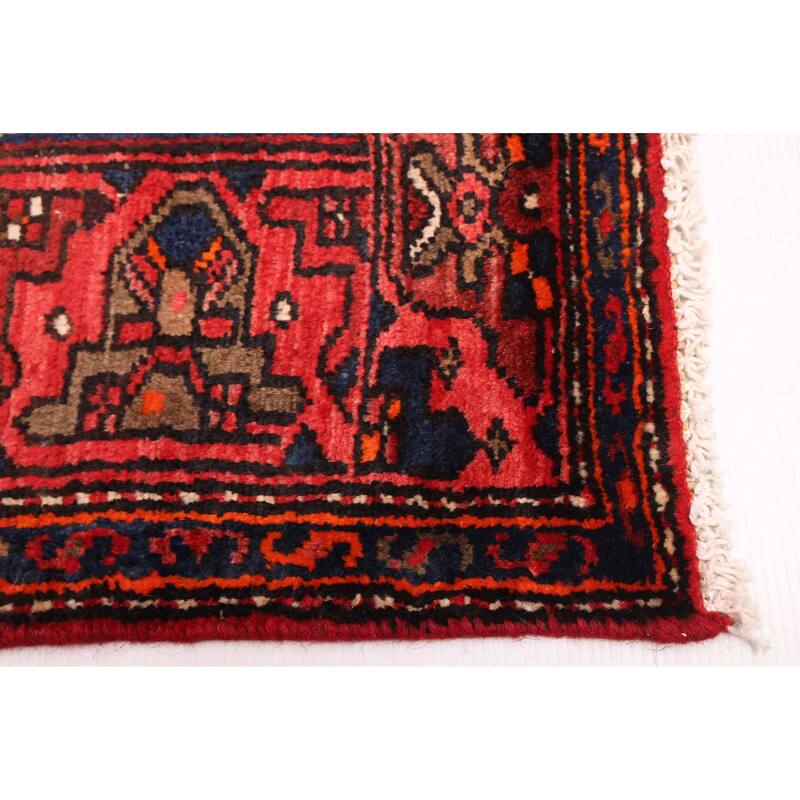 ECARPETGALLERY Hand-knotted Andelz Red Wool Rug - 4'3 x 7'7