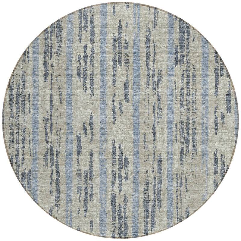 HomeRoots Striped Transitional Rectangle Outdoor Rug