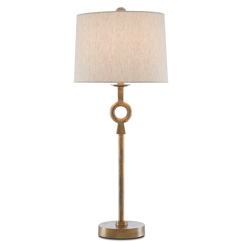 Currey & Company Germaine Brass Table Lamp - 34"h x 14"dia
