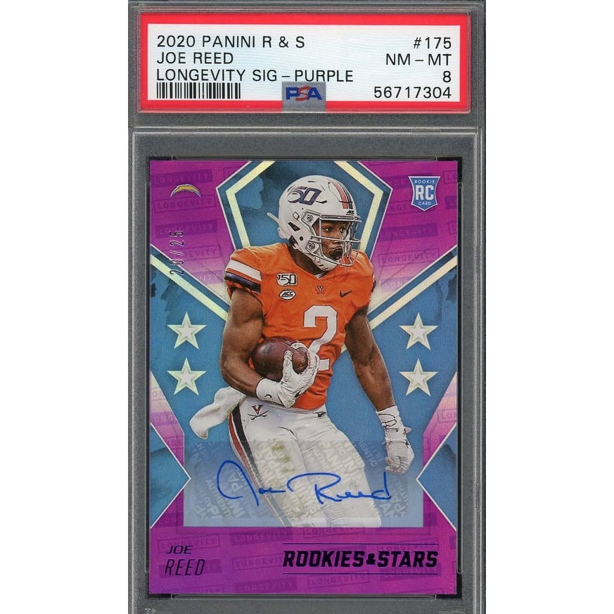 Joe Reed 2020 Panini Rookies & Stars Autographed Card #176 Graded PSA 8 /25 - 8'6" x 11'6"
