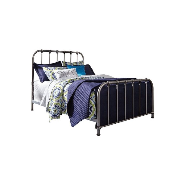 Signature Design by Ashley Nashburg Silver Full Metal Bed Bed