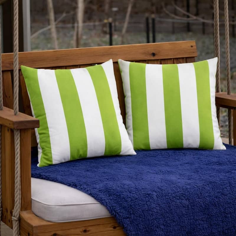 2 Pack Outdoor Throw Pillows,Waterproof & Fade-Resistant Patio Cushions-Soft & Comfortable Decorative Pillow Covers(18"x18")