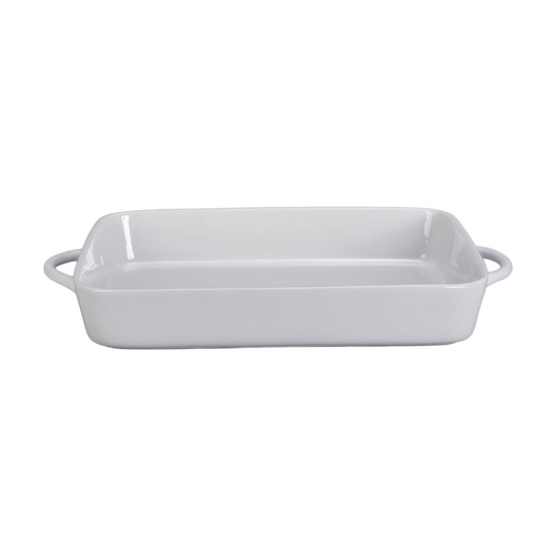 BIA Cordon Bleu Set of 2 Taos Rectangular Bakers - 6 Qt and 4 Qt - White