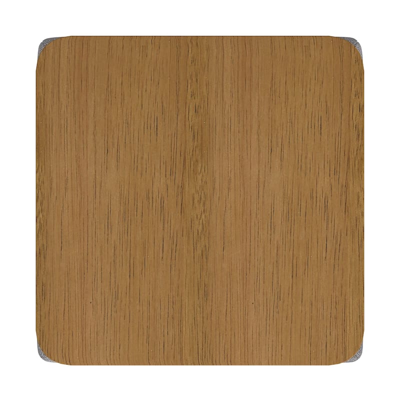 HomePop Storage Table Ottoman with Wood Top