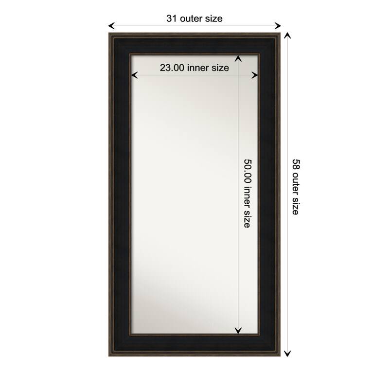 Wall Mirror Choose Your Custom Size-Oversized, Mezzanine Espresso Wood