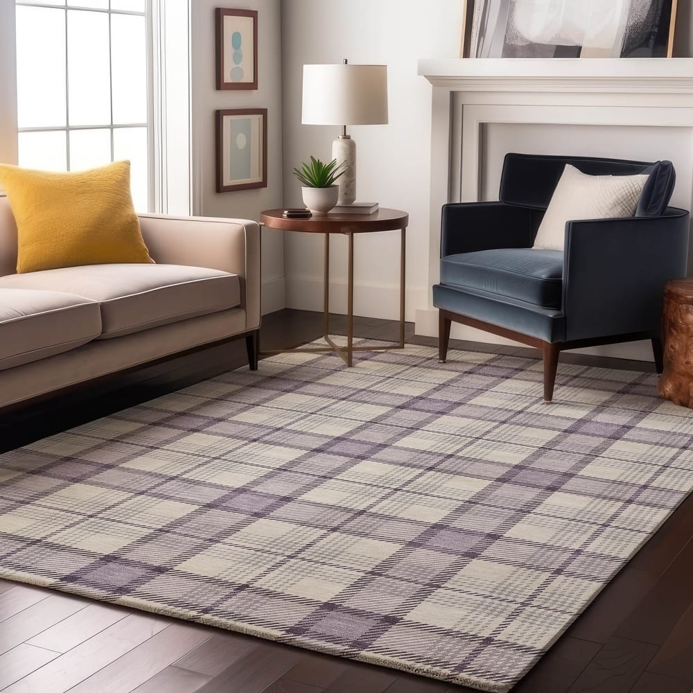 Premium Washable Super Soft Plaid Mayfield Rug