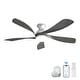 preview thumbnail 36 of 67, 52"/66" Inch Ceiling Fan with Light,APP and Remote Control, Low Profile,Smart Optional 52 Inch - (Non-smart)Nickel with Black solid wood Blades