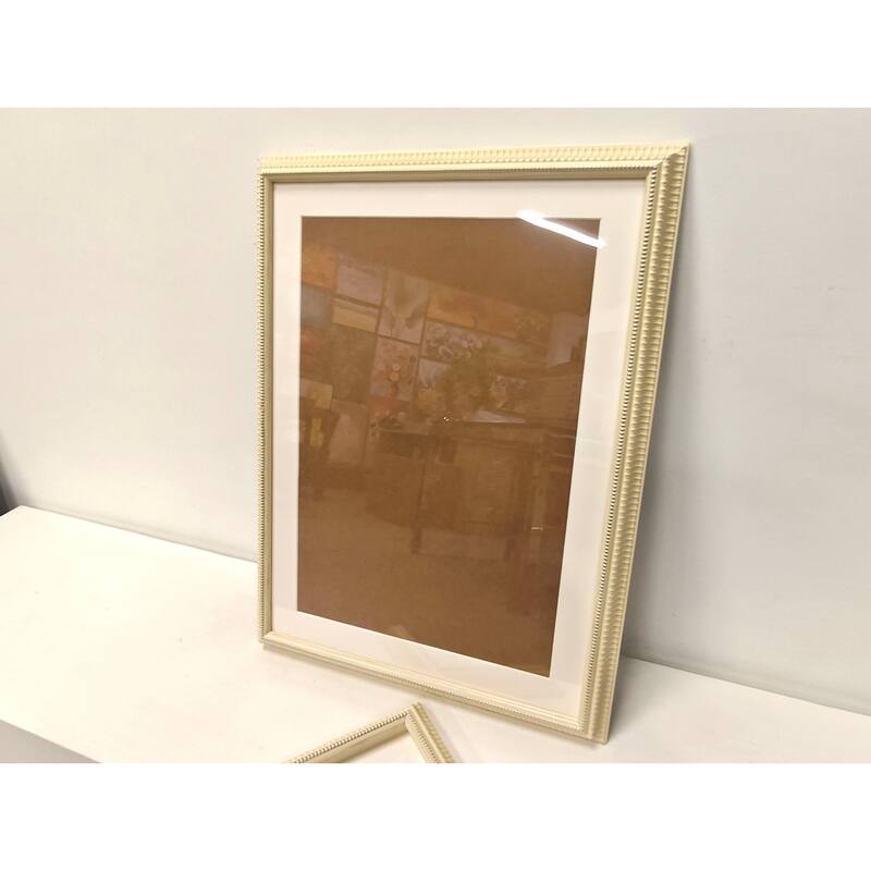 Solid Wood Picture Frame - Replaceable Canvas Art Frame with Organic Glass, Elegant Framed Wall Decor for Living Room