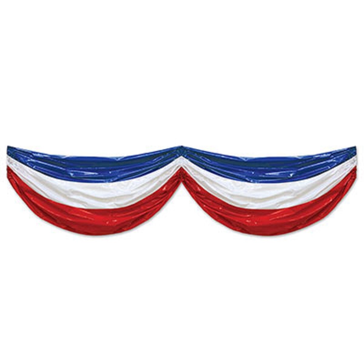 Shop Pack Of 6 Patriotic Red White And Blue Plastic Bunting