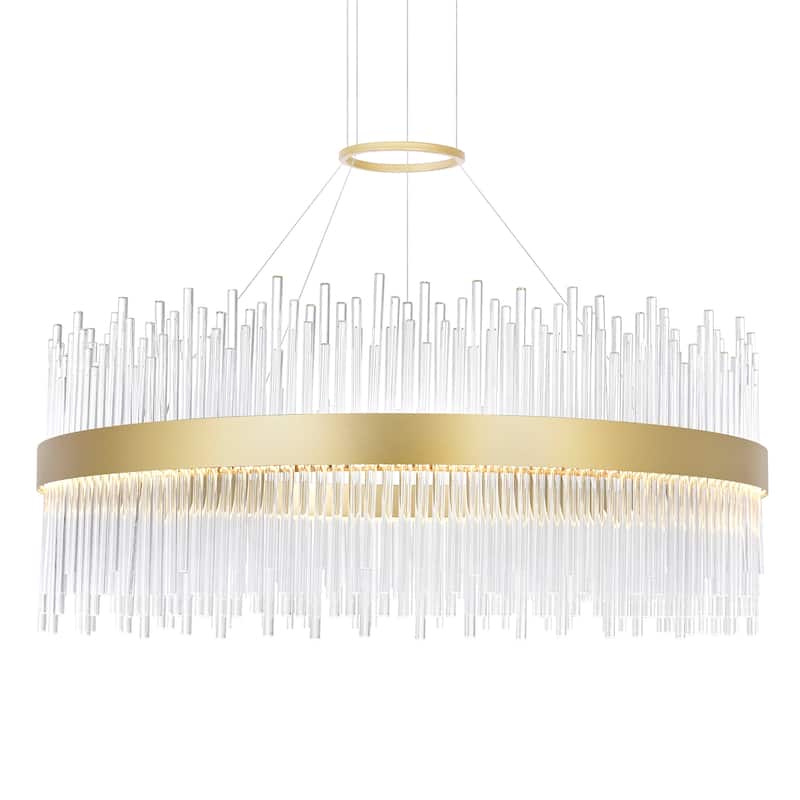 Genevieve Integrated LED 32in Medallion Gold Chandelier - Medallion Gold