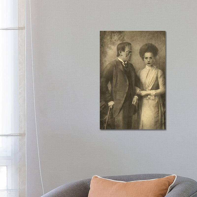 iCanvas 'Mr. and Mrs. Frankenstein' by Terry Fan Wrapped Canvas Print - 26x18x1.5