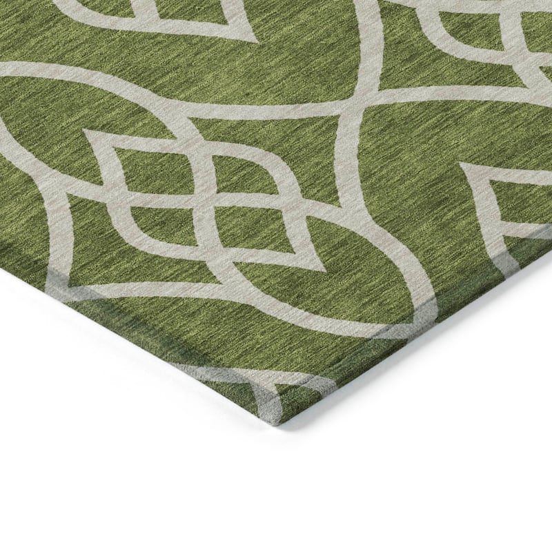 Machine Washable Indoor/ Outdoor Chantille Trellis Modern Rug