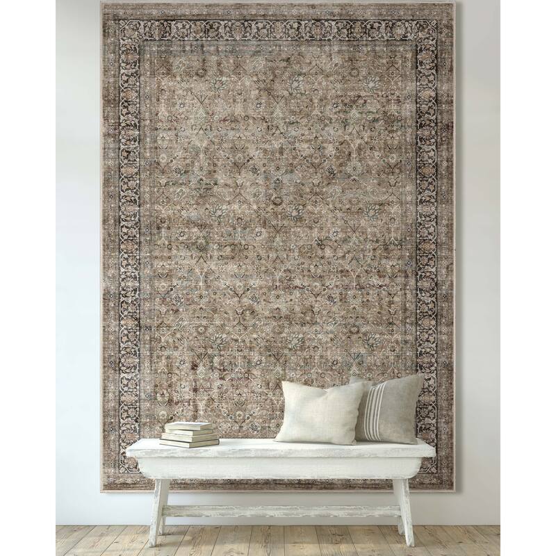 Well Woven Asha Delphine Vintage Persian Flat-Weave Area Rug - Beige - 9' 10" x 13' - Rectangle