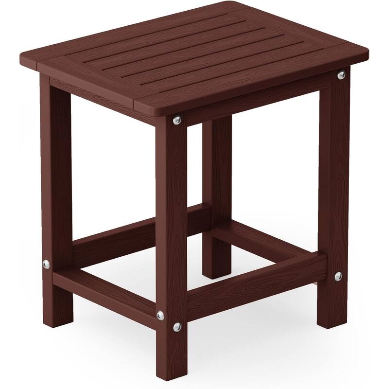 WINSOON HIPS All Weather Outside Table Adirondack Side Table - Single - Coffee