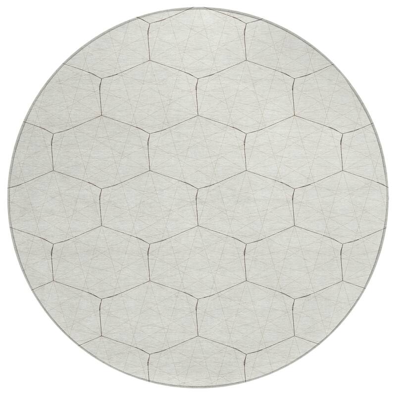 Machine Washable Indoor/ Outdoor Mosaic Geo Chantille Rug
