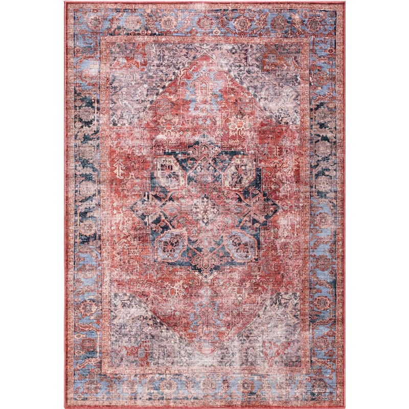 Abani Rugs Lola LOL110A Vintage Terracotta Medallion Area Rug