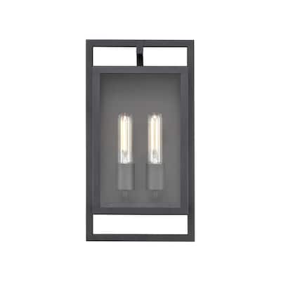 Millennium Lighting Agatha 2 Light Outdoor Wall Sconce in Textured Black