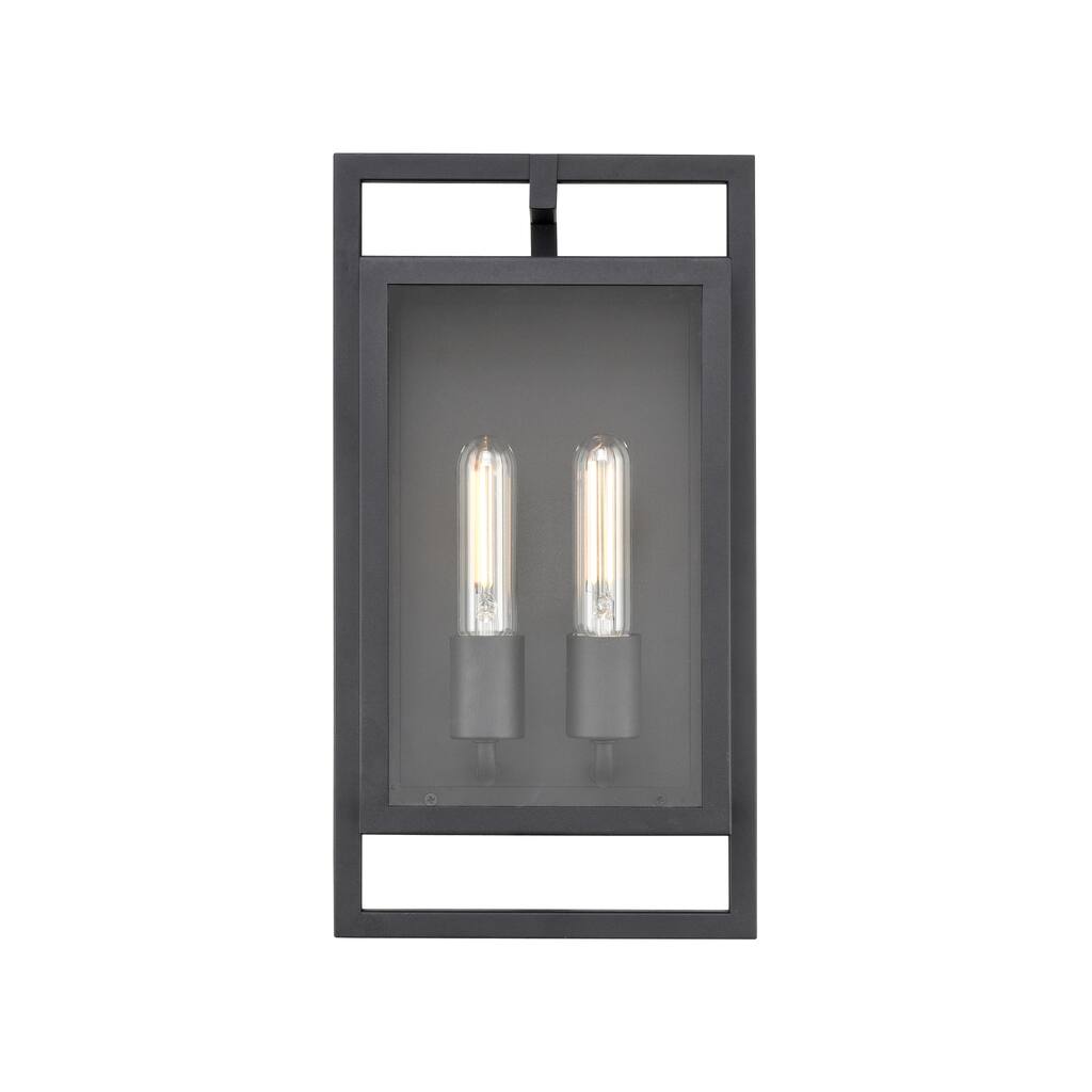 Millennium Lighting Agatha 2 Light Outdoor Wall Sconce in Textured Black