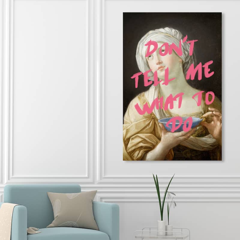 Wynwood Studio Canvas Fashion and Glam What to do Pink and Shabby Chic Wall Art Canvas Print - 54 x 36
