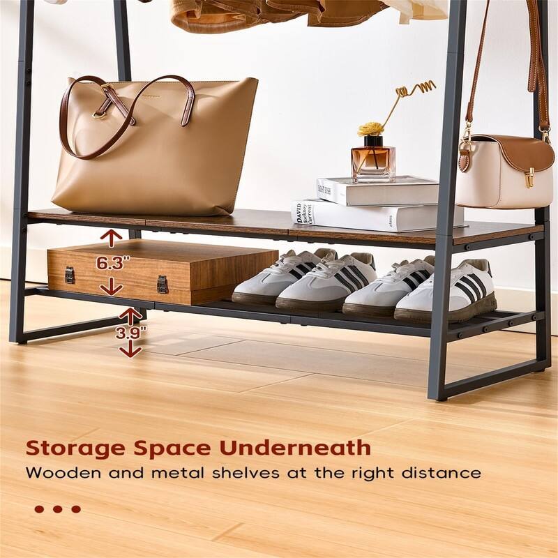 Clothes Rack for Hanging Clothes - 15"D x 35"W x 63"H