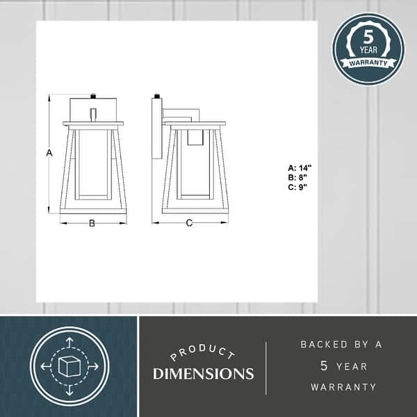 Vaxcel Lighting Blackwell 14" Tall Outdoor Wall Sconce