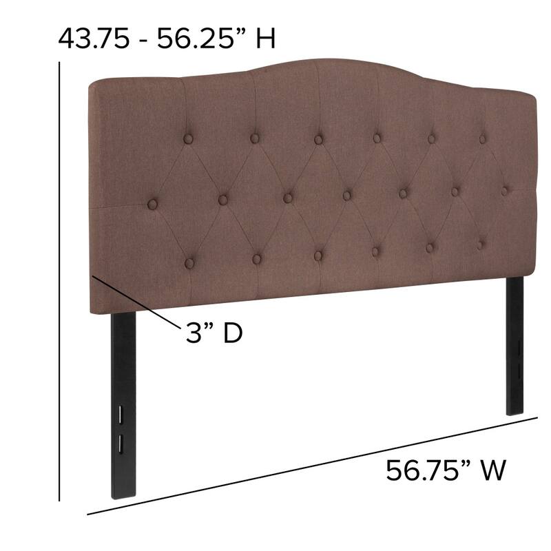 Arched Button Tufted Upholstered Headboard
