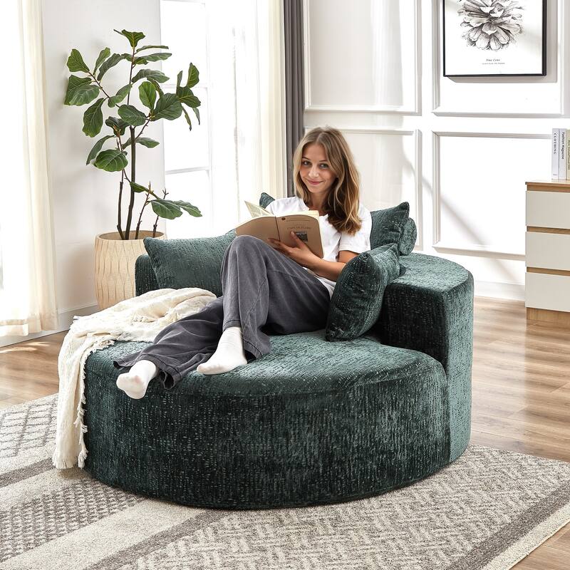 Comfortable Chenille Sponge Sofa for Various Rooms, No Assembly Needed