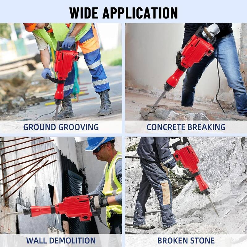 Heavy Duty Electric Demolition Jack Hammer, 2pcs 2200W