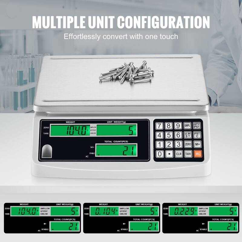 Industrial Counting Scale Inventory Counting Scale Kitchen Jewelry Scale with RS232 Port and LCD Screen