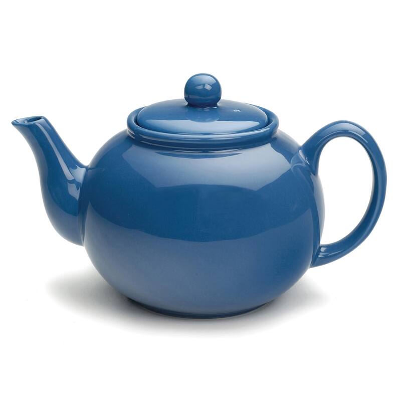 Stoneware Teapot - 42 oz - Light Blue