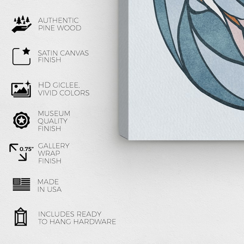 Wynwood Studio Canvas Animals Koy Circles Blue and Amber Nautical & Coastal Wall Art Canvas Print