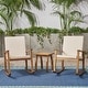 preview thumbnail 10 of 13, Candel Outdoor Rocking Chairs with Side Table by Christopher Knight Home