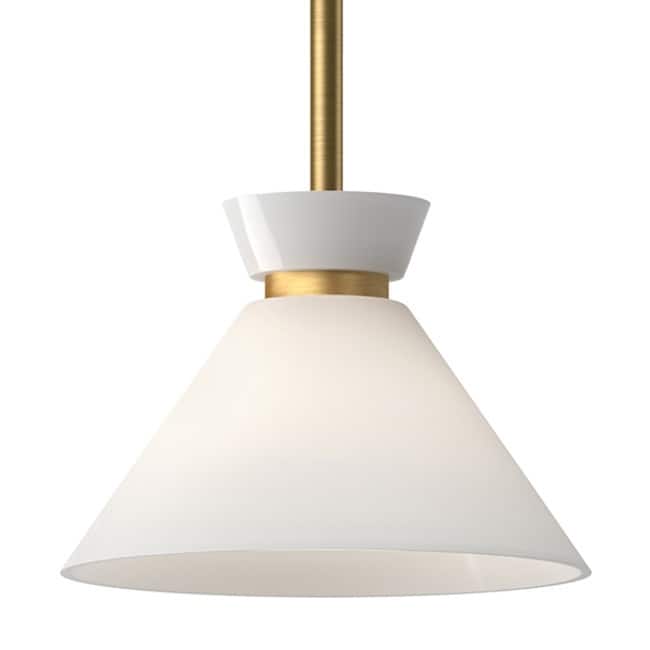 Alora Lighting PD470108GO Halston 8" Wide Mini Pendant with Glossy - Brushed Gold